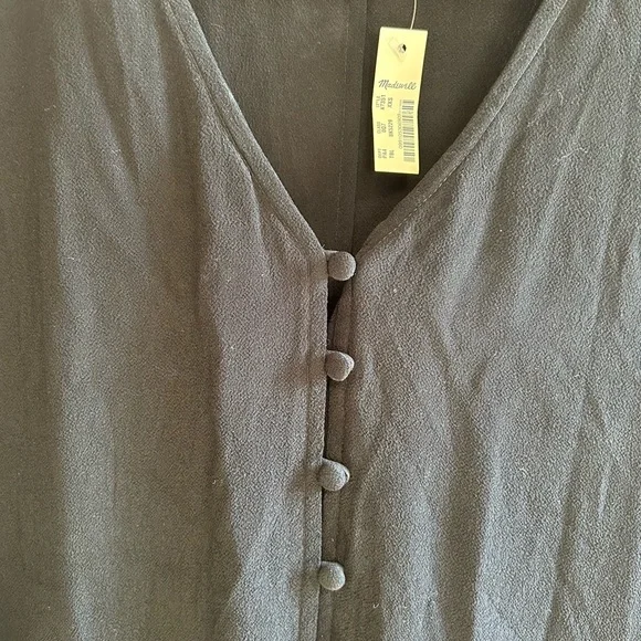 Madewell Heather long sleeve black button-front dress, NWT, size xxs - Picture 15 of 15